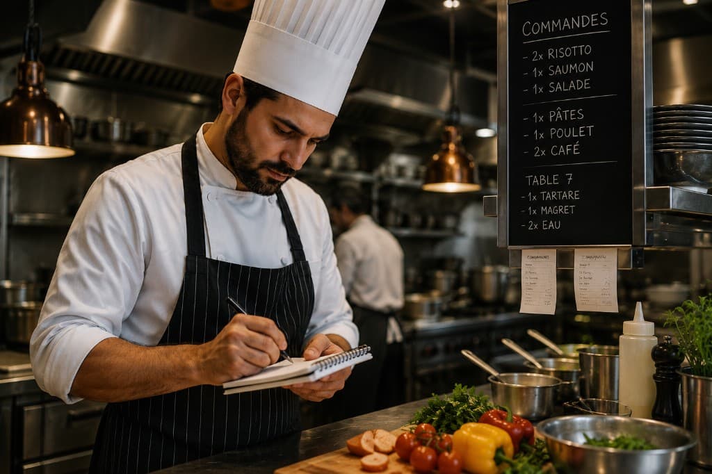 Chef professionnel en cuisine